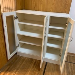 【お取引中】11月13日まで！！★無料で差し上げます★食器棚（ロータイプ）　カウンター収納キャビネットの画像