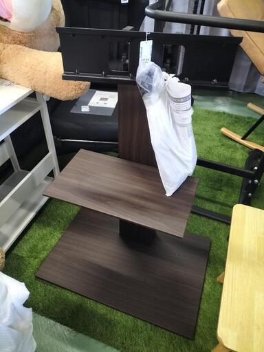 テレビスタンド  テレビ台　TVスタンド　壁寄せ　ハイタイプ　棚板付き　ブラウン　No.2