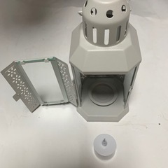  IKEA イケア ティーライト用ランタン シルバーカラー の画像