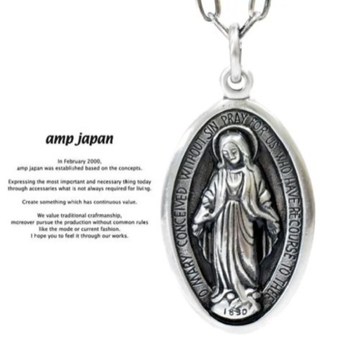 amp japan マリア像ネックレス　交換チェーン付き