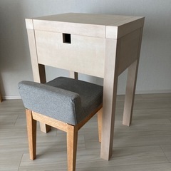 【新品スツール付】フランフラン コンパクトドレッサー  ウッド ...