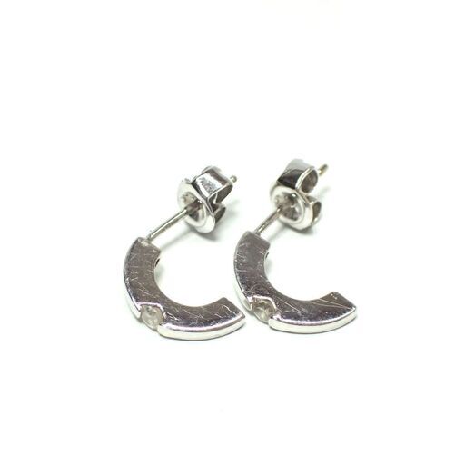 E528 ピアス K14WG ホワイトゴールド ダイヤ 0.5ct 1.1g