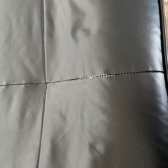 取引中　最終値下げ　黒　2人掛けソファー　折り畳みの画像