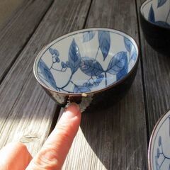 実家整理で出てきた湯飲み3客＋１の画像
