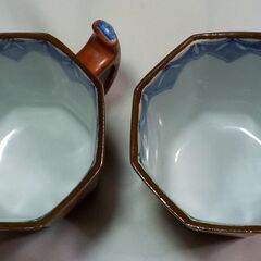 【清水焼】色絵 花柄 八角 マグカップ 2個 雲泉の画像