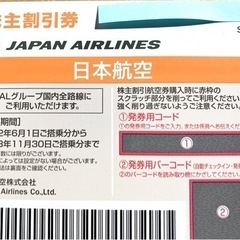 JAL株主優待券　2枚