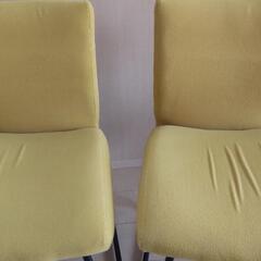 【決まりました！】ニトリ ダイニングチェア イエロー 2脚セットの画像