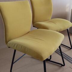 【決まりました！】ニトリ ダイニングチェア イエロー 2脚セット