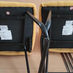 【決まりました！】ニトリ ダイニングチェア イエロー 2脚セットの画像