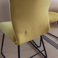 【決まりました！】ニトリ ダイニングチェア イエロー 2脚セットの画像