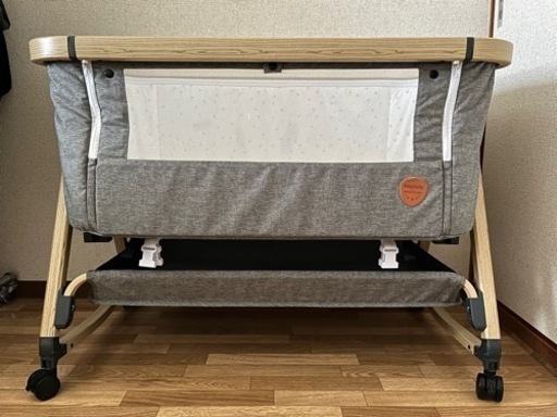 Maydolly（メイドリ） 折畳式添い寝 ベビーベッド グレー