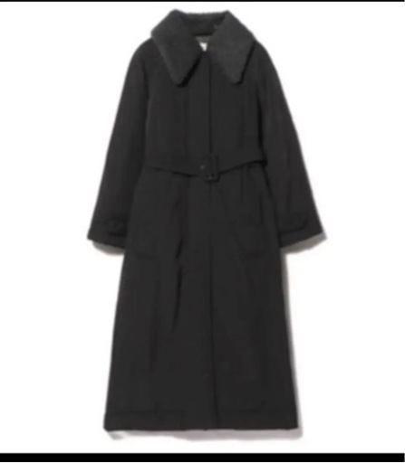 ESTNATION 黒完売　メモリータフタ中綿ステンカラーコート エストネーション