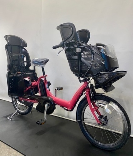 関東全域送料無料 保証付き 電動自転車 ブリヂストン アンジェリーノ 20インチ 8.7ah 3人乗り 桃色