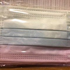 子どもマスク　レインボー柄　29枚(開封済み)の画像