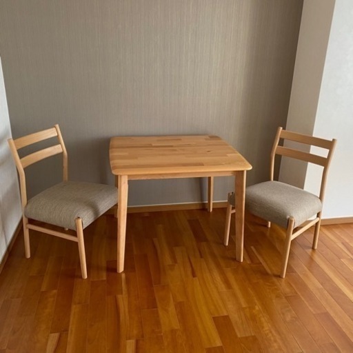 【超美品】ダイニングテーブル3点セット(DTNコレクションT-01 90 NA