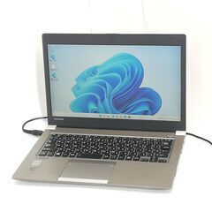 保証付 高速SSD 13.3型 軽量 薄型 ノートパソコン 東芝 R63/P 中古良品 第5世代 Core i5 4GB 無線 Wi-Fi Bluetooth Windows11 Office