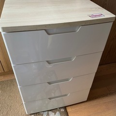 ★お譲り先決まりました★アイリスオーヤマ　4段ウッドトップチェスト
