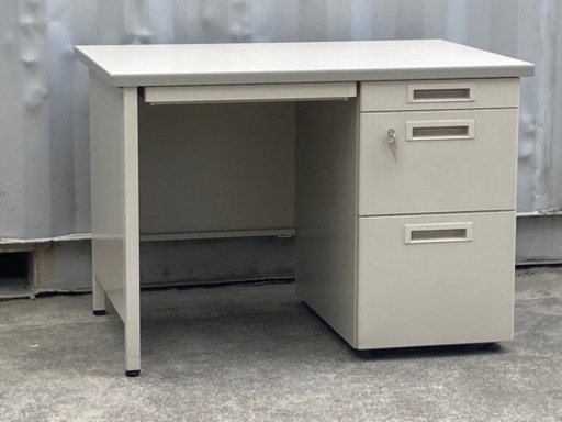 コクヨ◇事務机◇スチールデスク◇片袖机◇鍵付◇幅100cm◇B34