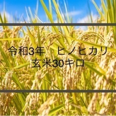 令和3年　ヒノヒカリ　玄米30キロ　1袋