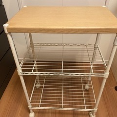 3段ワゴン(キャスター付) キッチン、リビング用ラック