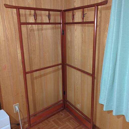 2つ折り衣桁(いこう)着物かけ
