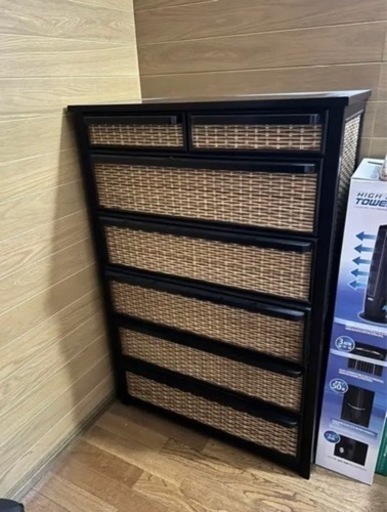 ラタンチェスト4点セット