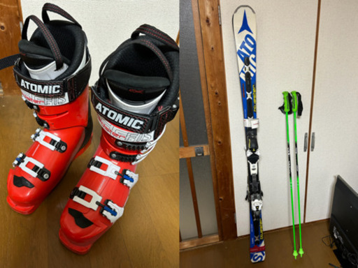 atomic komperdell スキーブーツ　スキー板　ストック　アトミック　コンパーデル