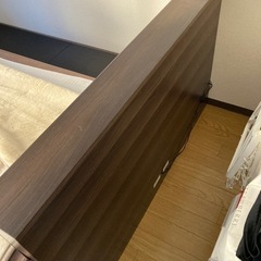 ダブルベッド フレームのみ ダークブラウンの画像