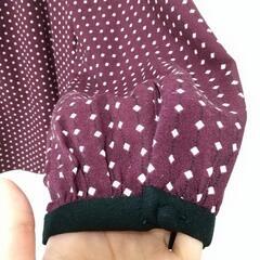 【半額超】レイカズン リボン付き ブラウス M レッドの画像