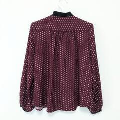 【半額超】レイカズン リボン付き ブラウス M レッドの画像
