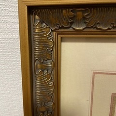 外国製　ボタニカルアート　彫金額入りの画像