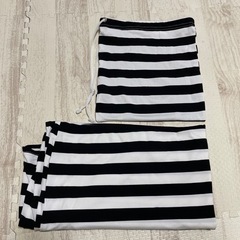 授乳ケープ　ポンチョ　ボーダー柄　ポーチ付きの画像