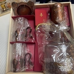 昭和レトロ　銅製　お茶ポット　ティーセットの画像