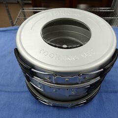 FS KOCHER クッカーセット 鍋 フライパン 収納バッグ付き 調理器具セット アウトドア用品 キャンプ用品 ステンレスキャンピングクッカー 西岡店の画像