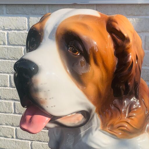 セントバーナード陶器  犬 大型 イタリア製 置物 インテリア セントバーナード陶器 犬 大型 イタリア製 置物 インテリア