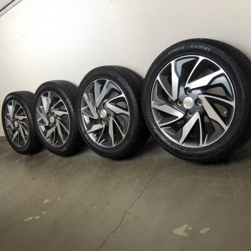 (商談成立)値下げ⬇️⭕️美品 165/55R15スズキ純正アルミ付夏タイヤ