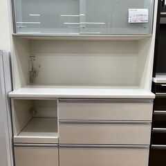 ★ジモティ割あり★ 松田家具 食器棚 ナチュラルホワイト H179×W117×D49 クリーニング済み SJ761