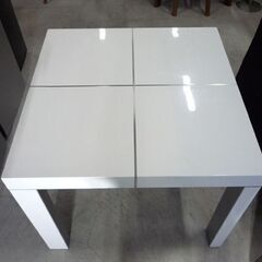 値下げしました!! SIMPLE PLEASURE ダイニングテーブル 幅90cm ホワイト スクエアテーブル シンプルプレジャー 札幌市 東区 新道東店の画像