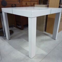 値下げしました!! SIMPLE PLEASURE ダイニングテーブル 幅90cm ホワイト スクエアテーブル シンプルプレジャー 札幌市 東区 新道東店の画像