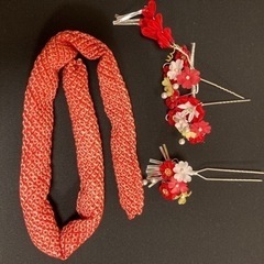 七五三かんざし鹿の子セットの画像