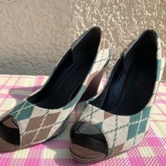 Fleecy Jam ハイヒール 24.5 秋冬 レトロ