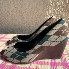 Fleecy Jam ハイヒール 24.5 秋冬 レトロの画像