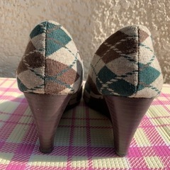 Fleecy Jam ハイヒール 24.5 秋冬 レトロの画像