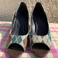 Fleecy Jam ハイヒール 24.5 秋冬 レトロの画像