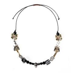 EVAE MOB × BLACK LUX × ROARGUNS Skull Smiley Necklace の画像