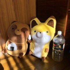 【バラ売り可】タヌキとキツネ　ぬいぐるみ2体