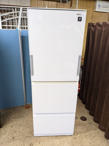 SHARP シャープ ノンフロン冷凍冷蔵庫 SJ-GW36D-R 3ドア 356L プラズマクラスター どっちもドア2017年製