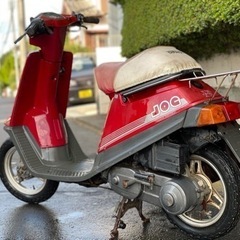 希少 低走行 YAMAHA JOG 27V ペリカンジョグ 2JA レストアベース 書類付 原付 旧車 希少 80年代 昭和 ヤマハ 族車の画像
