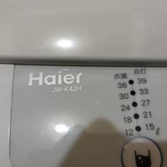 ハイアールHaier  JW-K42H　全自動洗濯機の画像