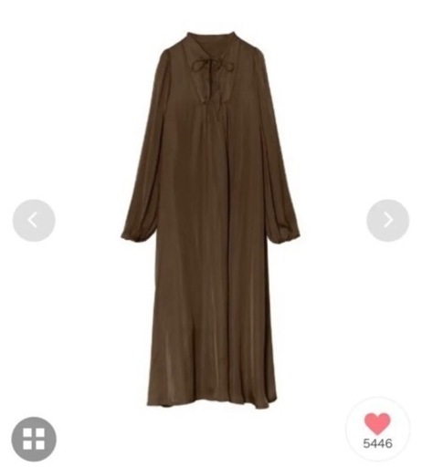 今季商品【安田美沙子さんコラボ】リサイクルサテンマキシワンピース　定価7499円